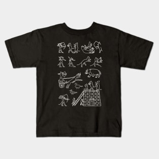 Ancient Egyptian Art Fragments of Satirical Papyrus Kids T-Shirt